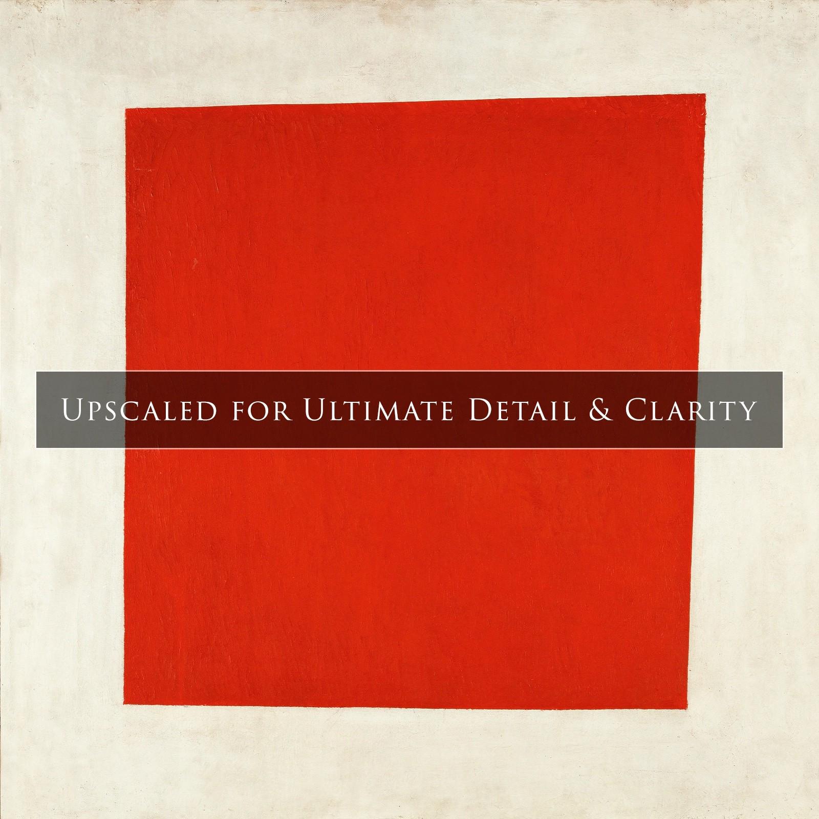 Malevich Red Square Print - Abstract Gallery Wall Art, Vintage