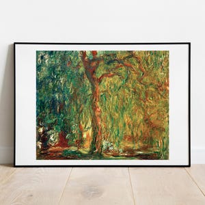 Monet Weeping Willow Tree fine art print gallery wall art classic poster art vintage famous artist print