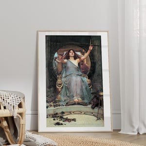 Waterhouse Circe and Odysseus Print: Vintage Gallery Wall Art poster home decor