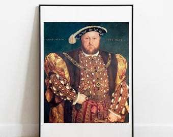 Holbein King Henry the Eighth 1536 Henry VIII portrait wall decor wall art print poster art famous artist print