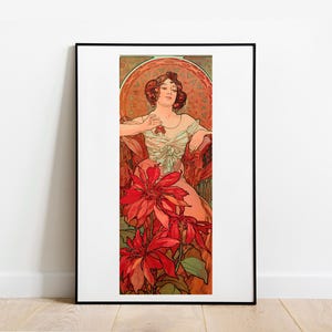 "Mucha Ruby Jugendstil Poster: ""Vintage Print"" im Jugendstil."