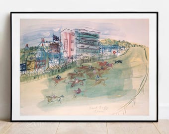 ラウル・デュフィ「ドーヴィル競馬場」ファインアートプリント – 競馬