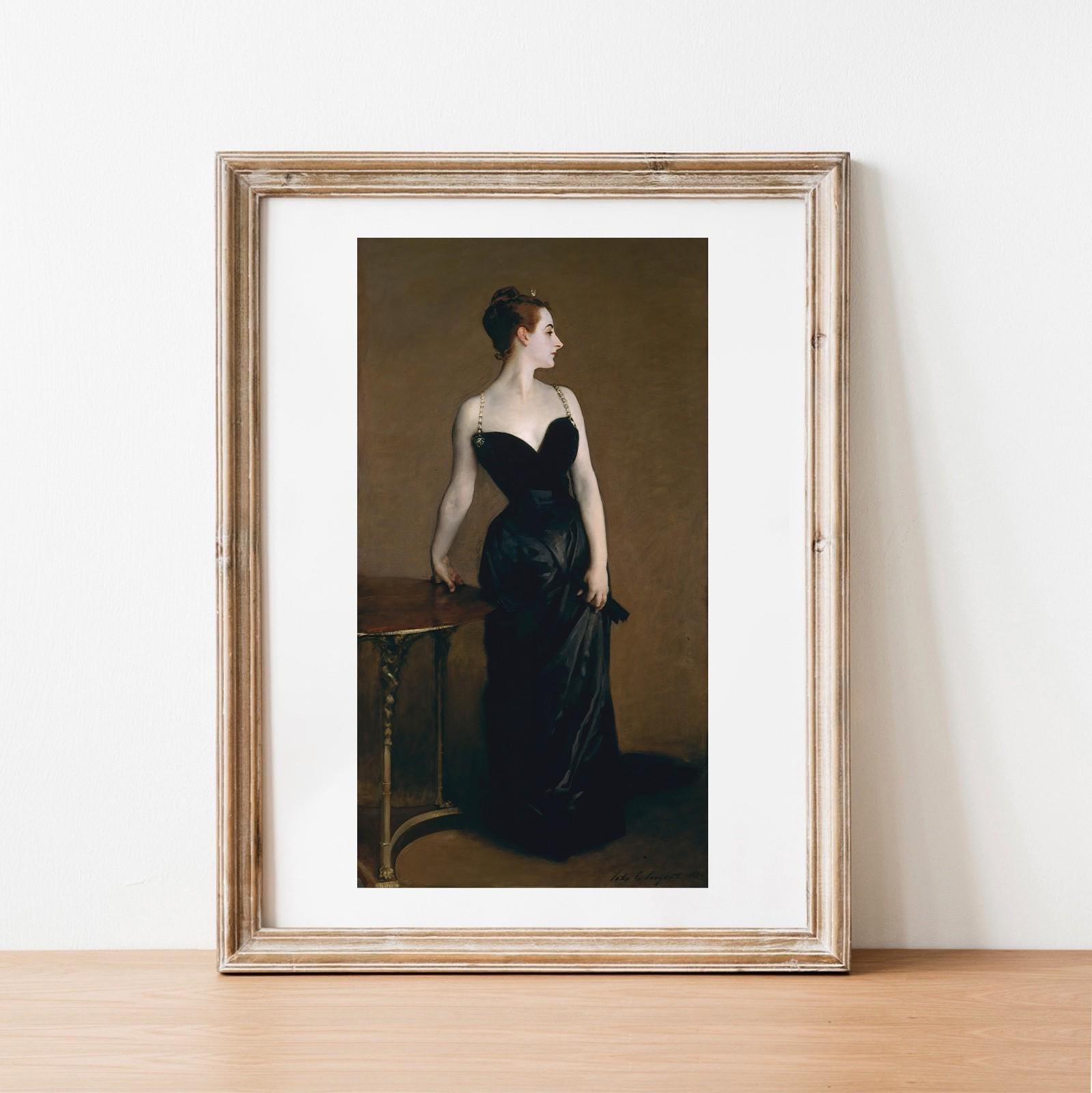 Portrait of Madame X by John Singer Sargent - Vintage Fine Art