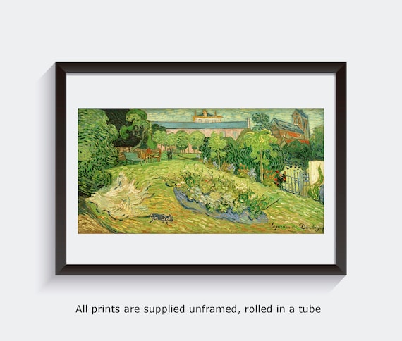 Fine art print Van Gogh Le Jardin de Daubigny ongelijste - Etsy Nederland