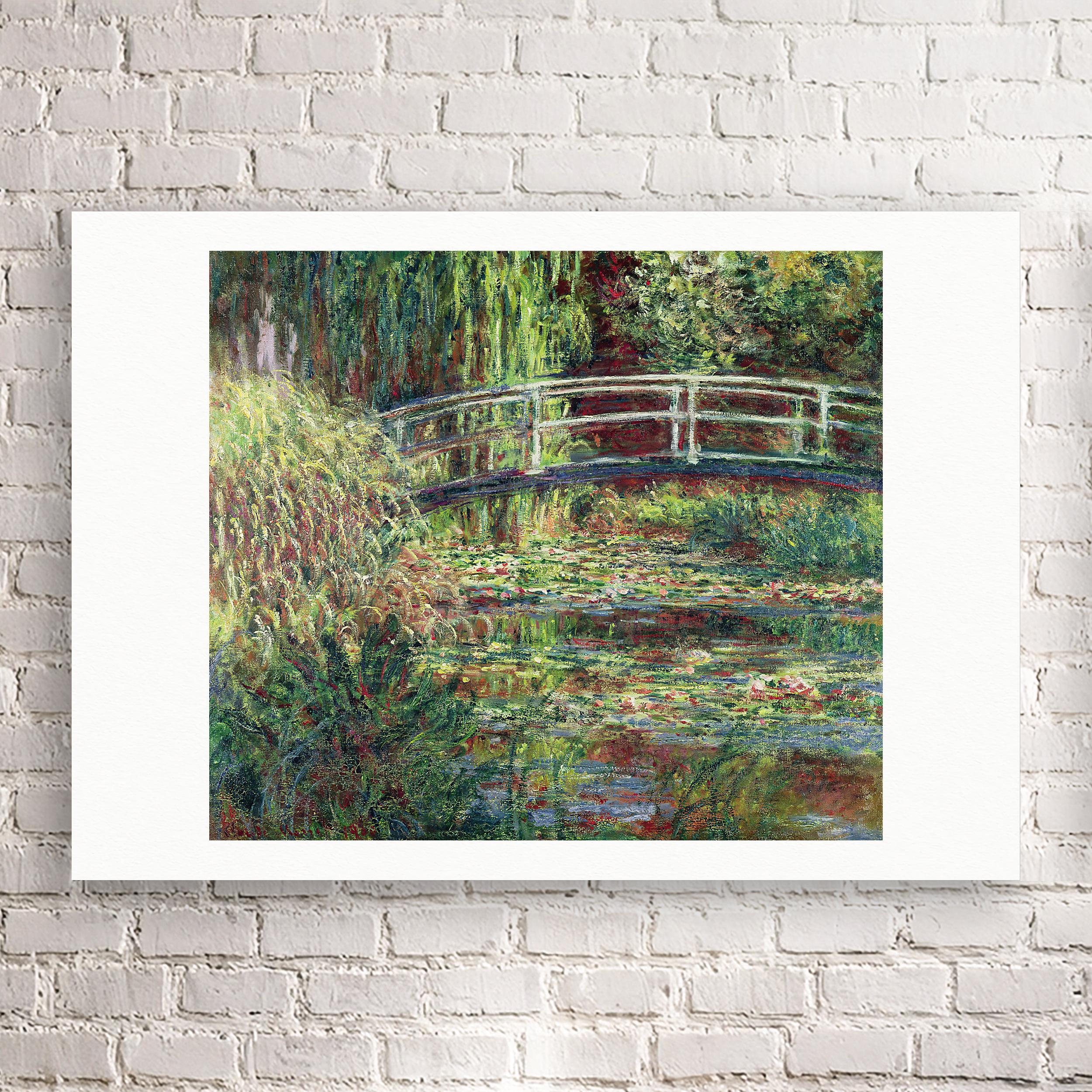 Monet Waterlily Pond Pink Harmony Print: Vintage Impressionist