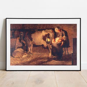 Segantini Le due madri galleria stampa artistica da parete poster vintage arte famosa stampa di artista arredamento per la casa