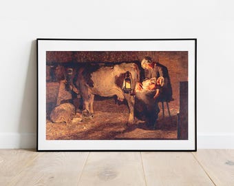 Segantini The Two Mothers gallery wall art print vintage poster art famous artist print home decor