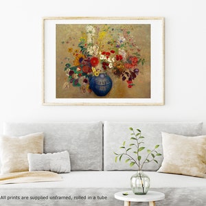 Ramo de flores de Redon, 1909, galería, arte de pared, impresión, póster vintage, arte, artista famoso, impresión, decoración del hogar