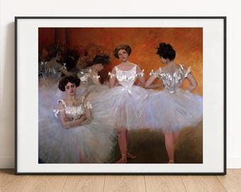 Ramon Casas Print - Dance Group The Corps de Ballet, Catalan Wall Art Poster