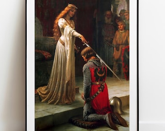 Leighton The Accolade Print - Pre-Raphaelite Art Painting