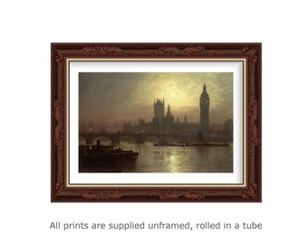 Grimshaw Westminster Bridge, London gallery wall art print vintage poster art famous artist print home decor