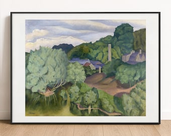 John Nash print, Avoncliffe from the Aqueduct - Fine Art Wall Poster