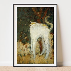 Bonnard The White Cat art print home decor gallery wall art classic poster vintage art cat print