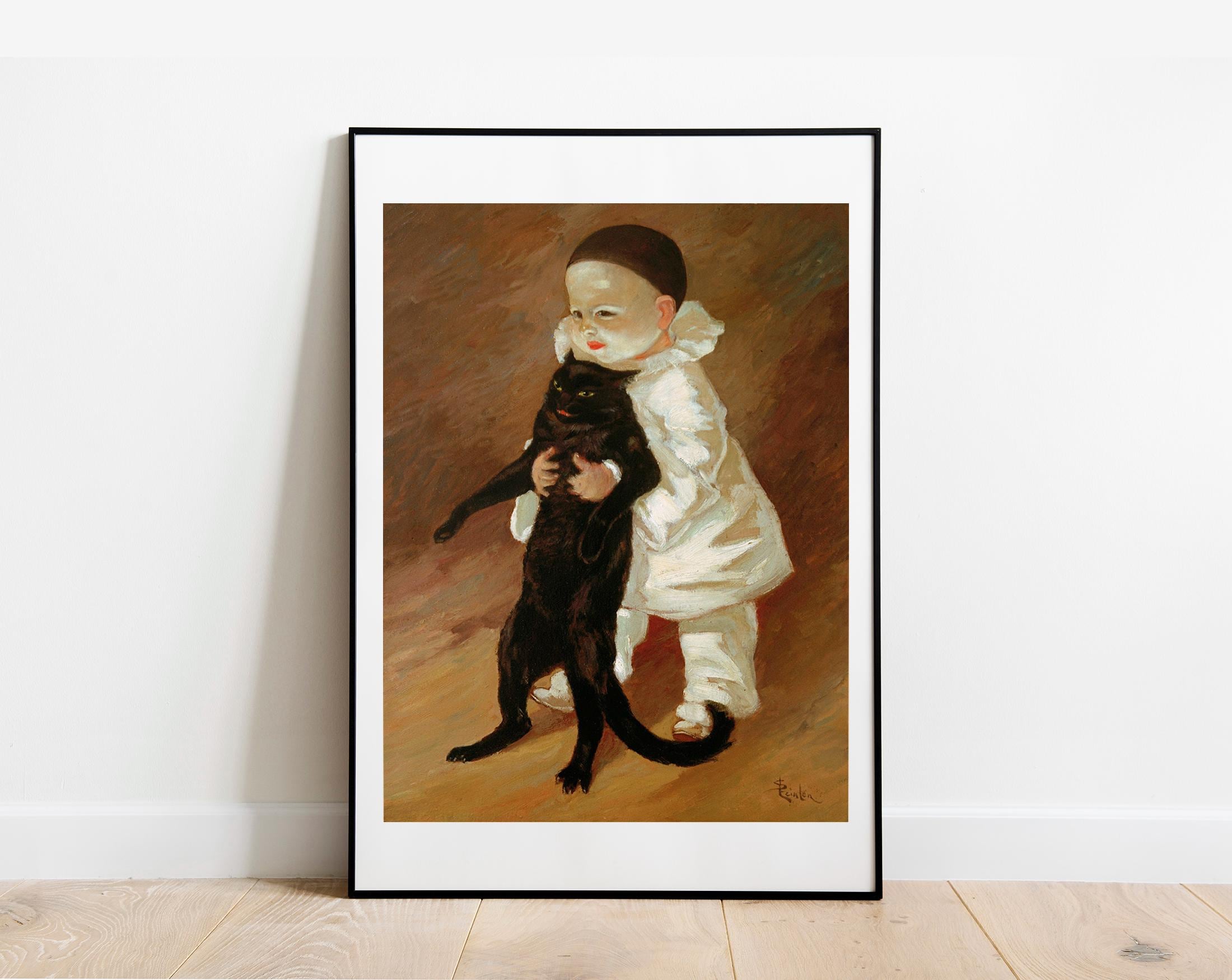 スタインランの「ピエロと猫」プリント：ヴィンテージギャラリー