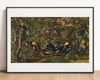Edward Burne-Jones Print - The Prince Entering the Briar Wood, Gallery Wall Poster