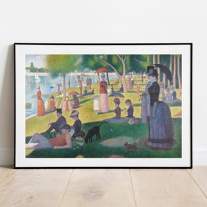 Seurat La Grande Jatte decoración de pared galería arte de pared arte clásico póster vintage artista famoso impresión arte europeo