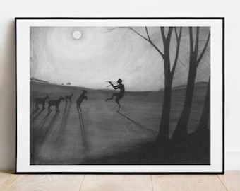 Faun by Moonlight 1900 - print by Leon Spilliaert, Wall Art Poster