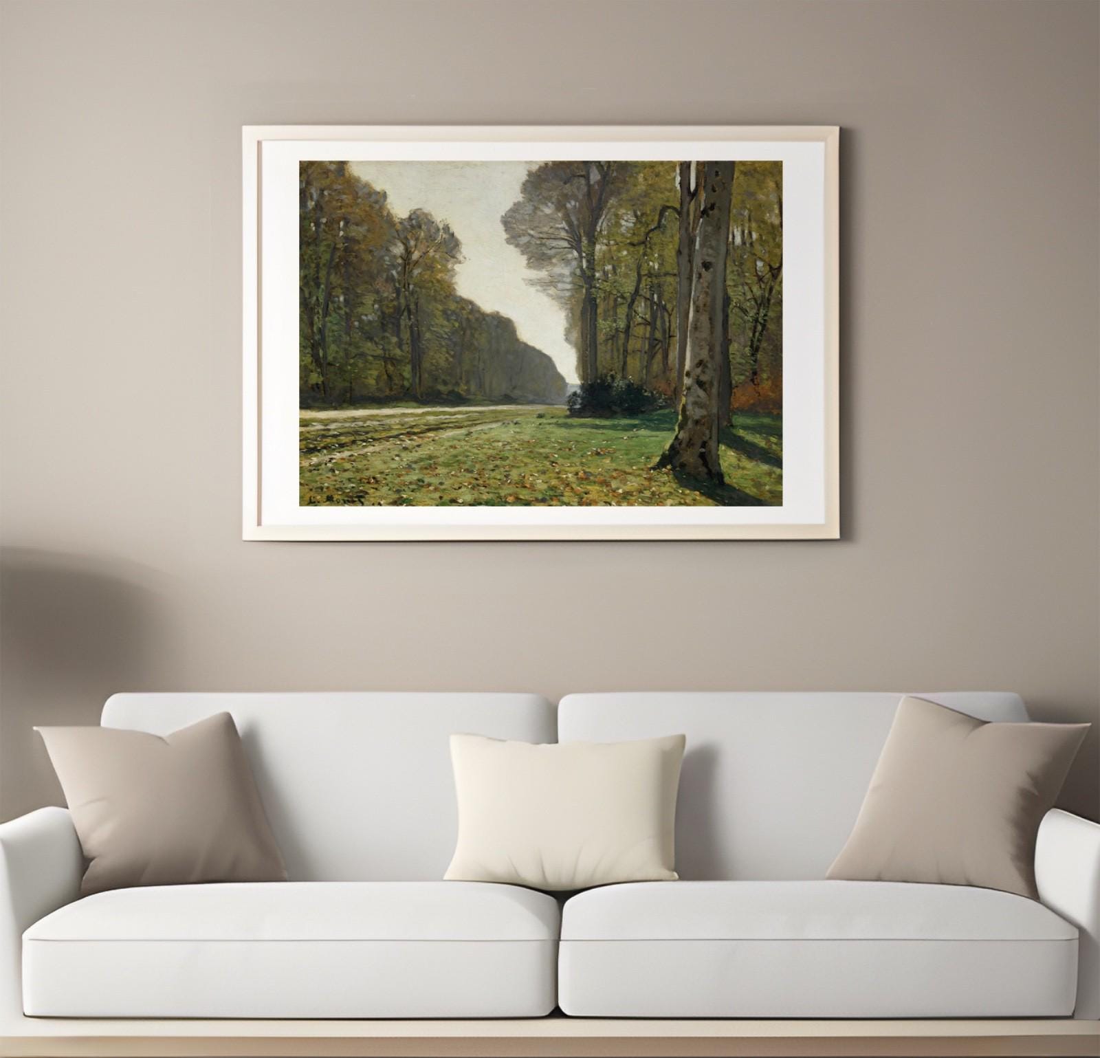 Monet Road in the Forest of Fontainebleau Print: Vintage French