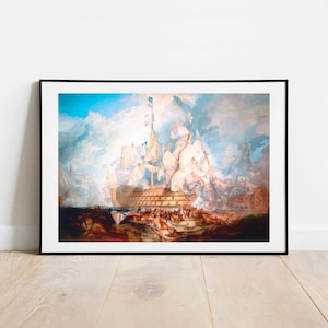 Turner Battle of Trafalgar home decor gallery wall art print vintage poster art famous artist print