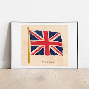 Flag Union Jack 1910 fine art print home decor gallery wall art classic art vintage print