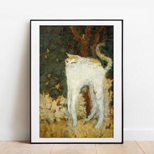 Bonnard The White Cat art print home decor gallery wall art classic poster vintage art cat print