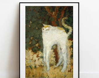 Bonnard The White Cat Print: Vintage Art, Classic Home Decor