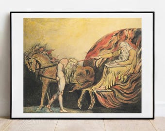 William Blake Print - God Judging Adam 1790 Vintage Gallery Art