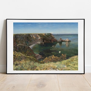 Anstey&#39;s Cove Devon Art Print by Inchbold: Vintage Fine Art Poster