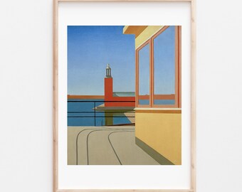 Torsten Jovinge Print: Outside the Central Palace Vintage Gallery