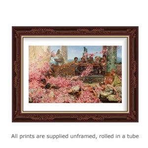 Impresión de arte de pared de galería Las rosas de Heliogábalo de Alma-Tadema, póster vintage, arte de artista famoso