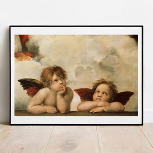Raphael Cherubs gallery wall art print vintage poster art famous artist print home decor