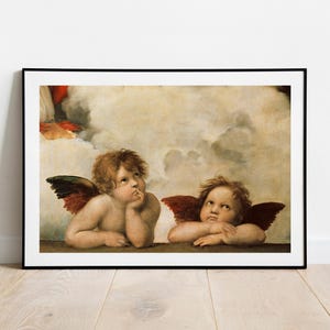 Raphael Cherubs gallery wall art print vintage poster art famous artist print home decor