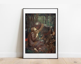Waterhouse La Belle Dame Sans Merci Print: Vintage Pre-Raphaelite Fine Art