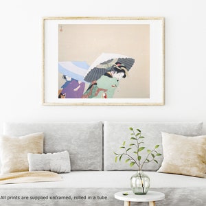 Uemura Snowstorm Print: Japanese Art Poster Gallery Wall Decor