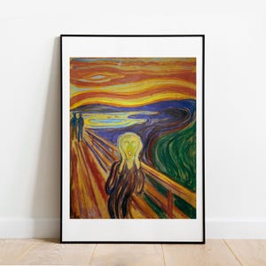 Munch The Scream, impression d&#39;art, décoration d&#39;intérieur, galerie d&#39;art mural, impression d&#39;affiche vintage, impression d&#39;artiste célèbre
