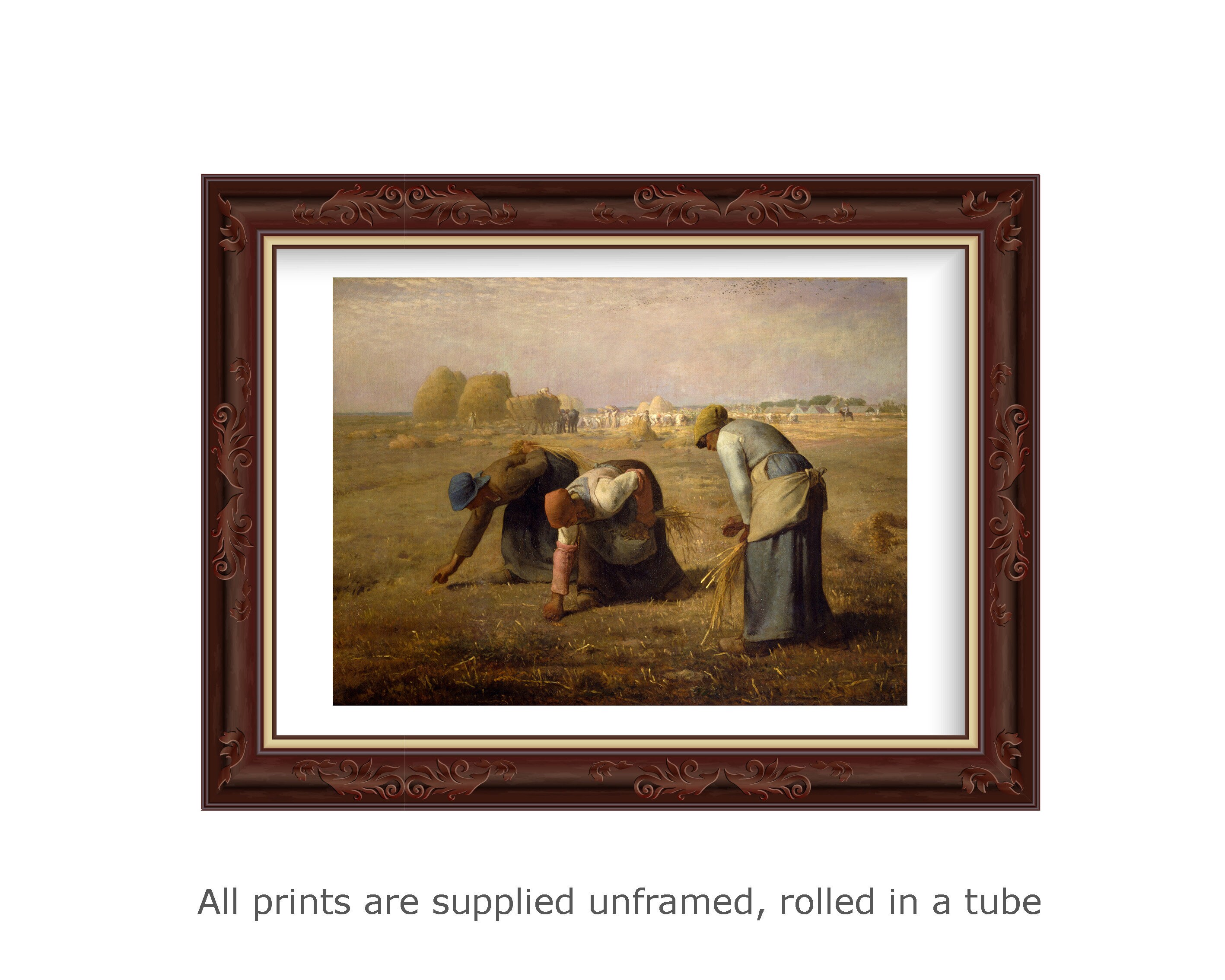 ミレーの「落穂拾い」プリント - ファインアートジクレーポスター