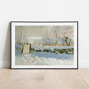 Monet The Magpie Print: Vintage Claude Monet Painting, Gallery Wall Art