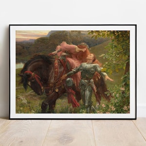 Dicksee La Belle Dame Sans Merci wall decor gallery wall art print poster vintage art famous artist painting