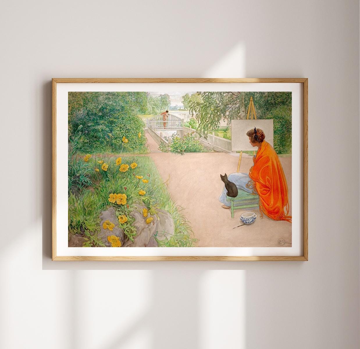Carl Larsson Print: the Bridge With Cat, Vintage Swedish Art - Etsy