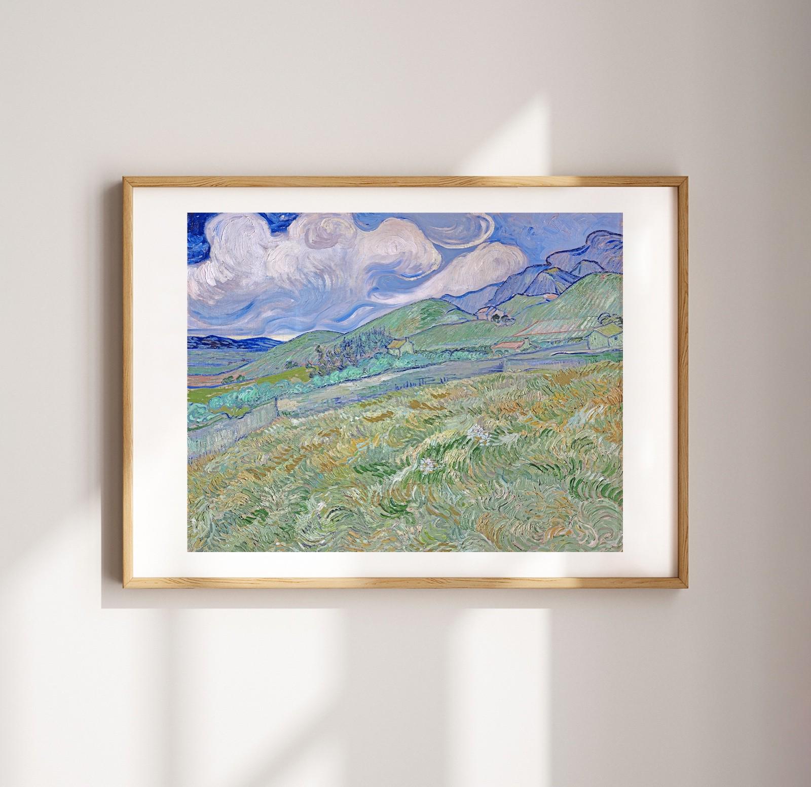 ゴッホ作「山岳風景」版画、1889年 - ヴィンテージ美術ポスター - Etsy