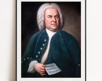 Elias Gottlob Haussmann - Johann Sebastian Bach, 1746, famoso retrato impreso