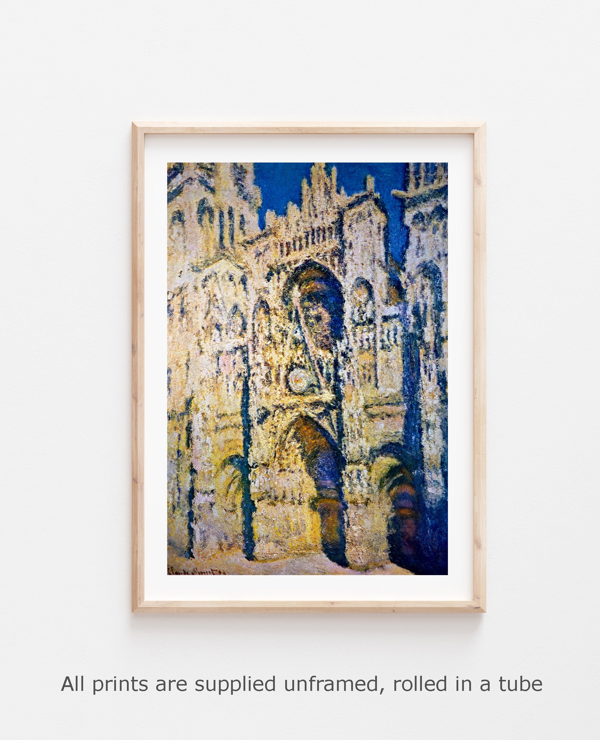 モネのルーアン大聖堂の版画：ヴィンテージ印象派ギャラリーの壁アート
