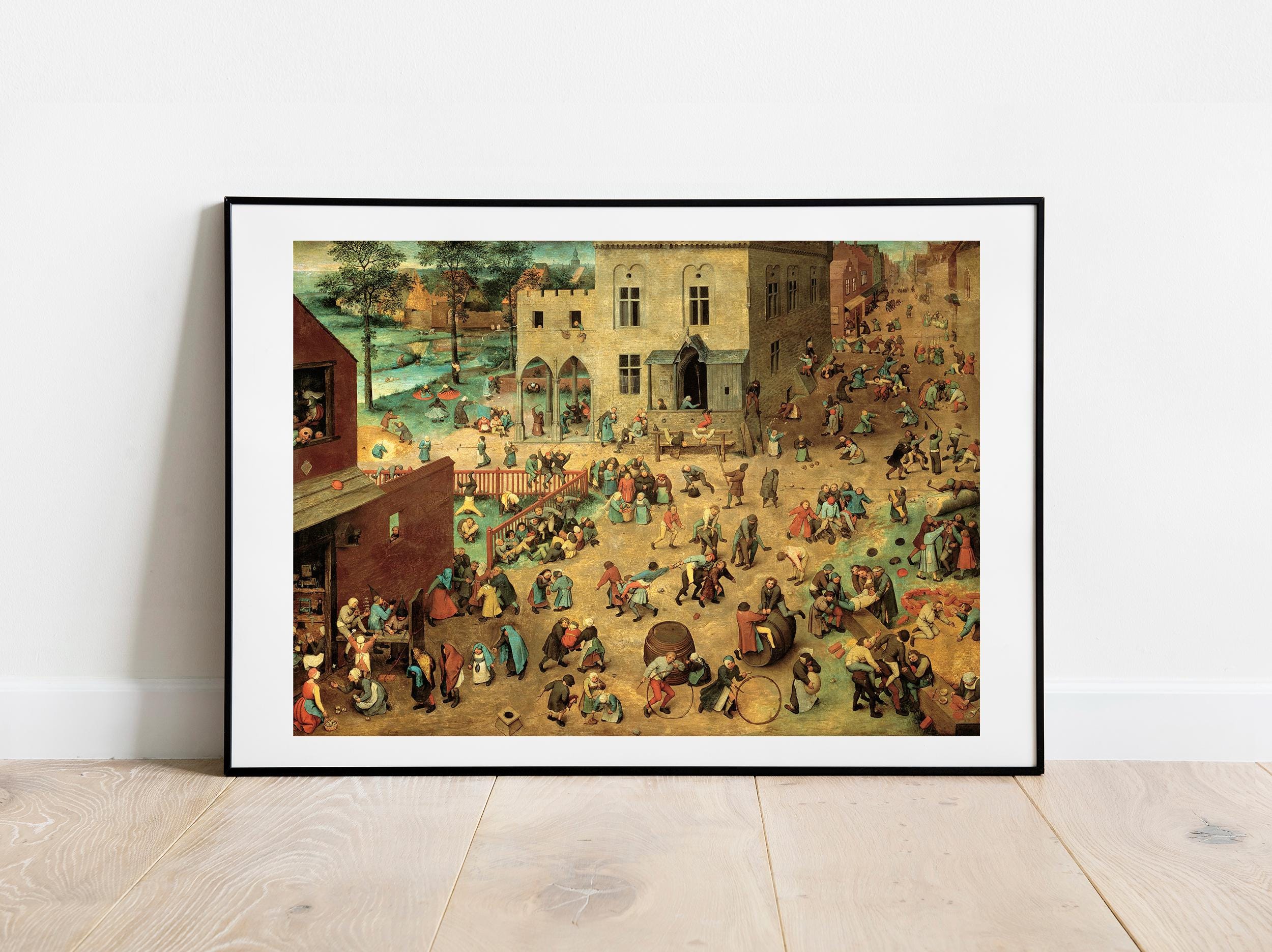 Breughel Children's Games gallery wall art print vintage poster art famous artist print home decor