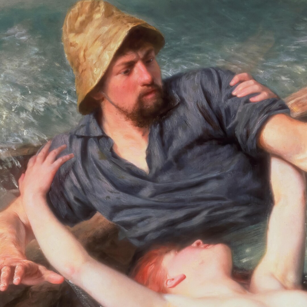 The Fisherman and the Siren Print - Wall Art by Knut Ekwall - Etsy