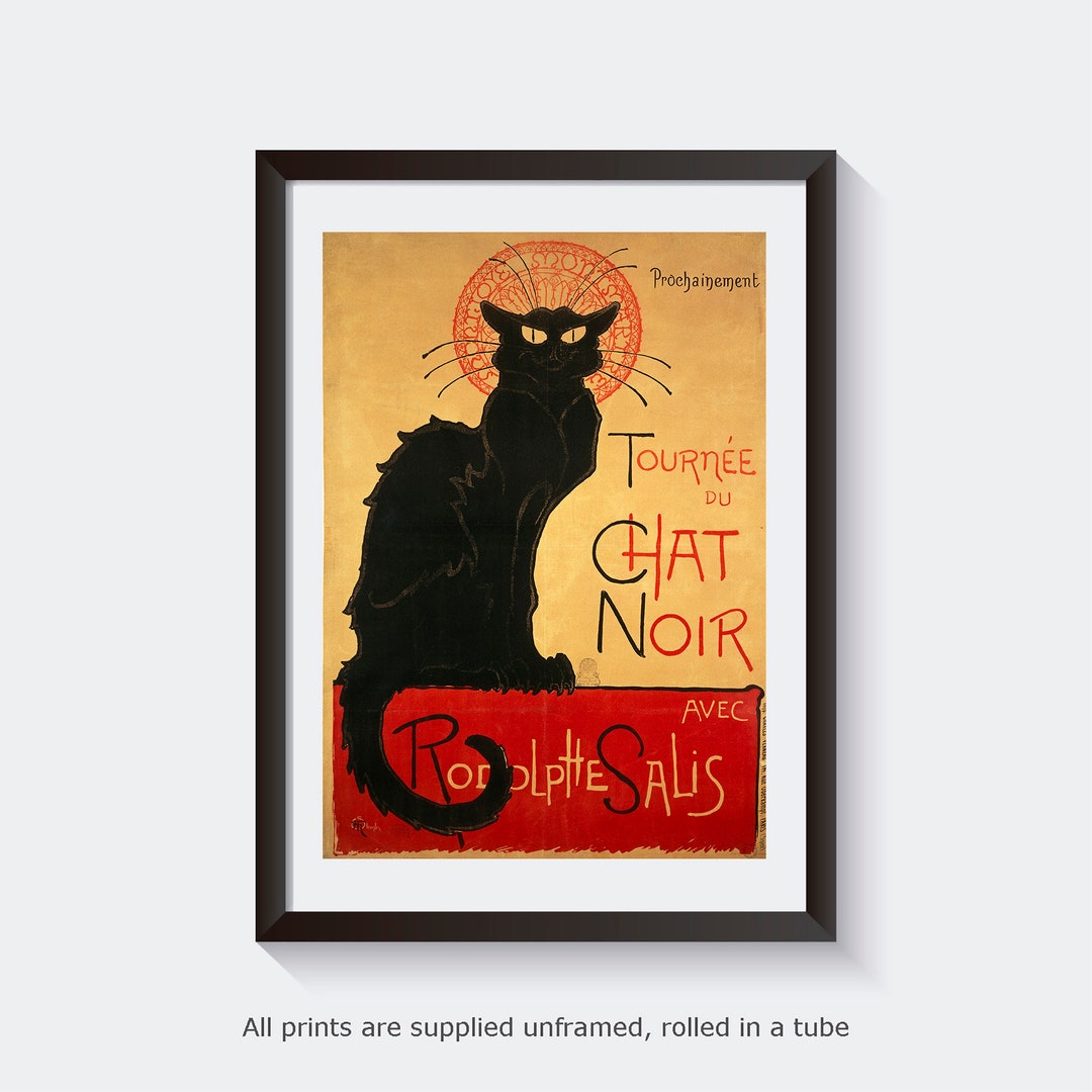 Steinlen Le Chat Noir 1895 Galerie Wand Kunst Druck Vintage Plakat Kunst  berühmter Künstler Druck Wohnkultur