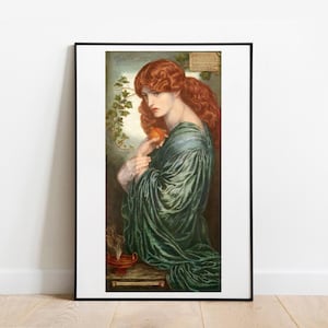 Rossetti Proserpine 1874 gallery wall art print vintage poster art famous artist print home decor
