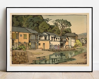 ヒロシ 中国地方の小さな町 プリント - 日本美術 ファインアート ジクレーポスター