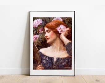 Waterhouse Vanity Print: Vintage Gallery Wall Art, Famous Painting