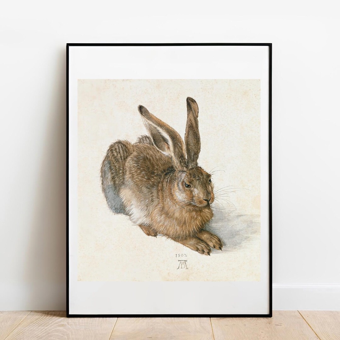 アルブレヒト・デューラー作「野ウサギ」版画：ヴィンテージ美術