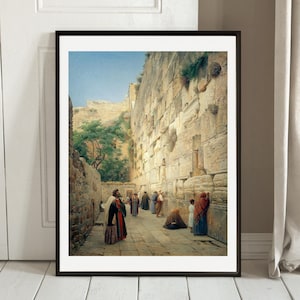 Bauernfeind The Wailing Wall in Jerusalem gallery wall art print vintage poster art famous artist print